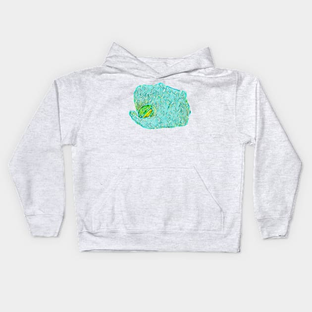 Portrait of a Frog Prince  V.2 Kids Hoodie by Diego-t